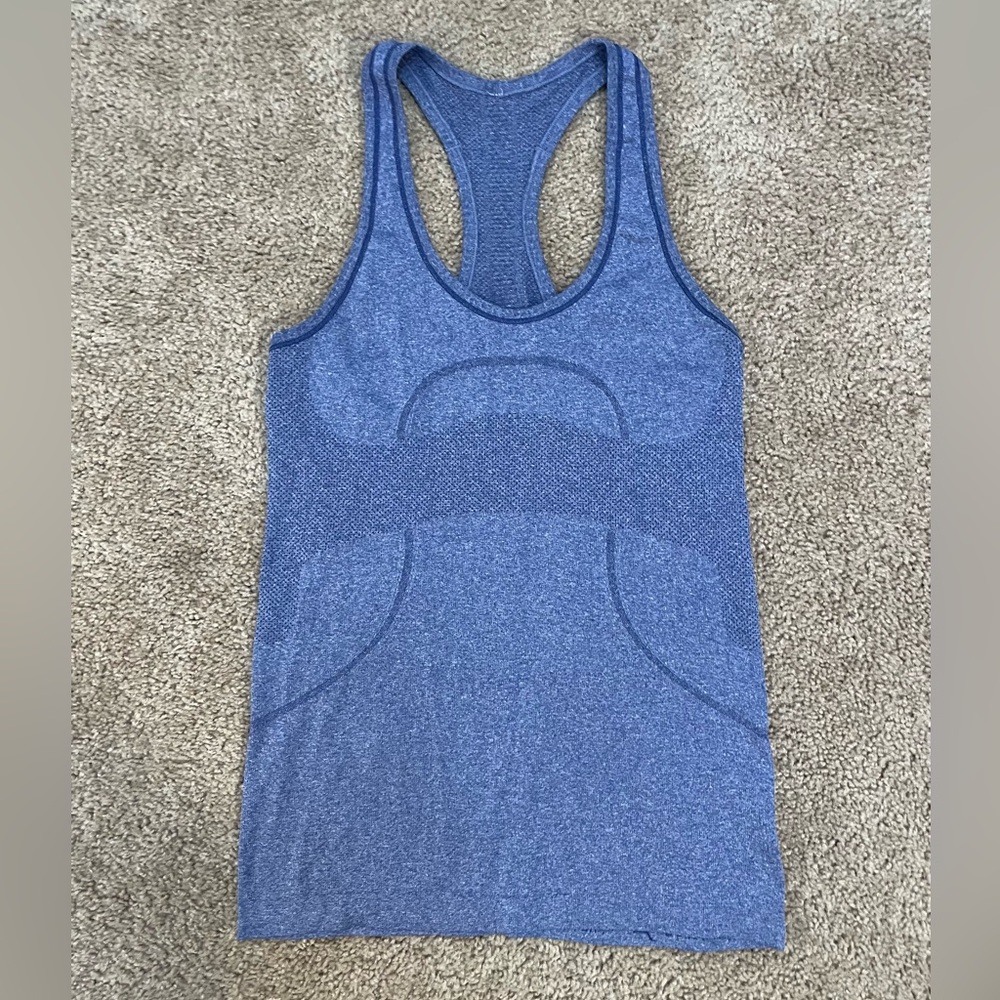 lululemon Heathered Cobalt Blue Racerback Tank